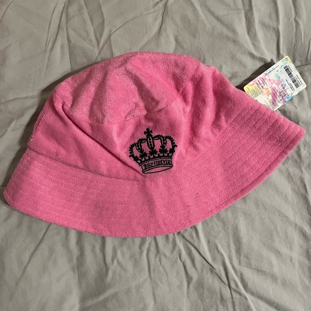 Pink JUICE COUTURE Bucket Hat with Crown Embroidery